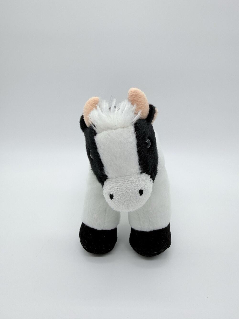 Aurora Mini Flopsie Mini Moo Cow Plush Stuffed Toy Black & White Small 8" 2022